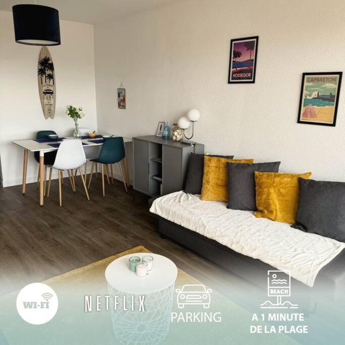 Cap Ocean Appartement T2 Cosy Avec Balcon A 1 Min De L'Ocean Капбретон Екстериор снимка